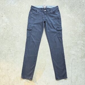 Paige Carpenter Pants Size 25 Dusty Blue Gray Straight Leg Gorpcore Low-Rise Y2K